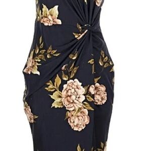 Nine Britton Navy Floral Asymmetrical Dress